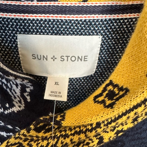 Sun + Stone Multicolor Patterned Sweater - Picture 3 of 4